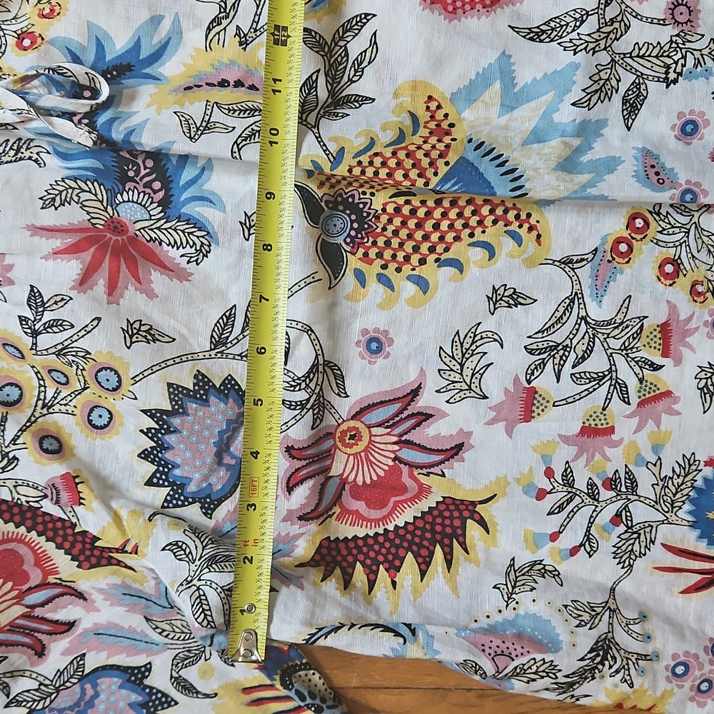 Hester & Orchard Linen Blend Top Floral Multi Color Size XL - Picture 11 of 12